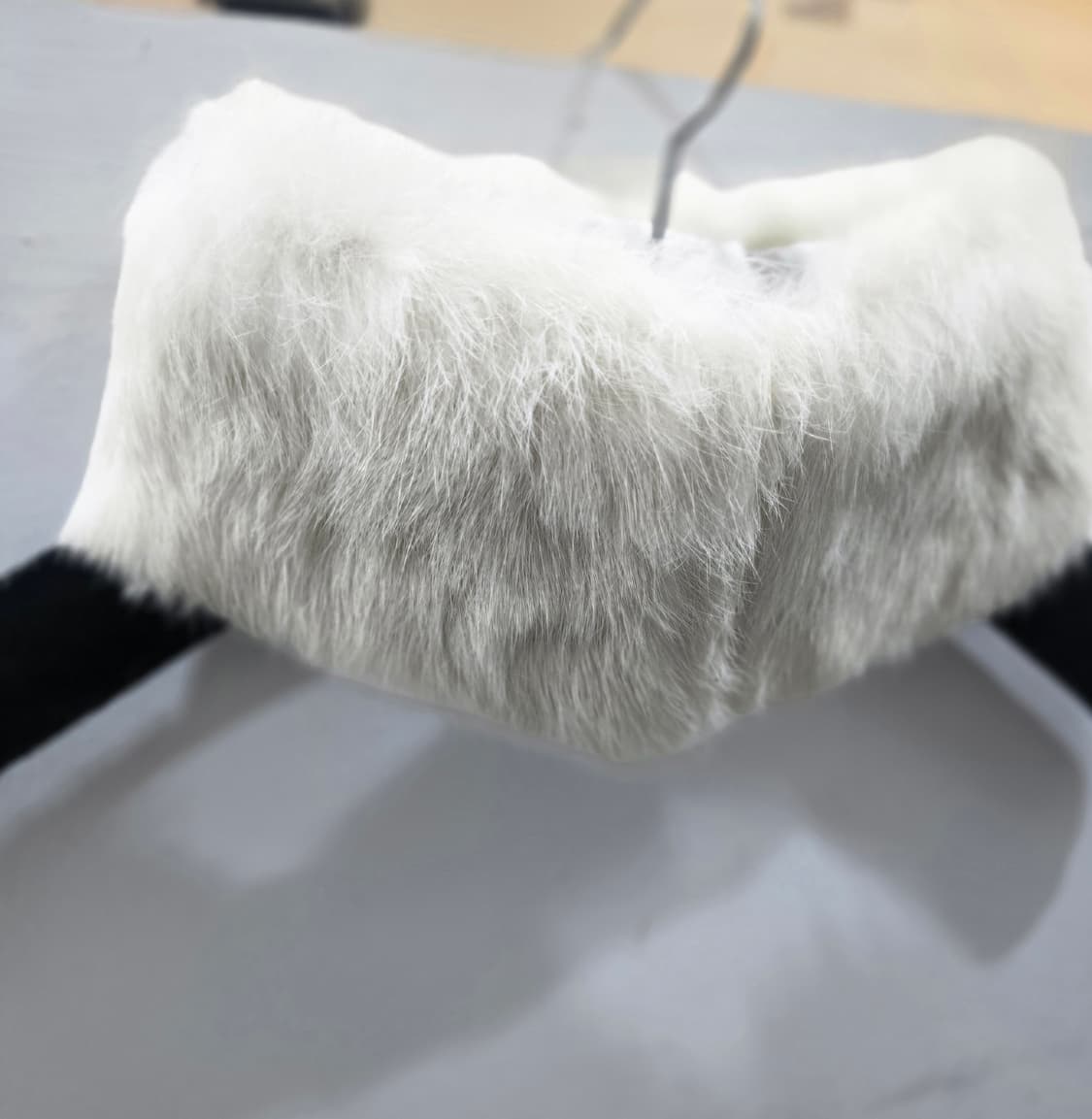 화이트 목도리 리얼퍼 넥워머 상품이미지2