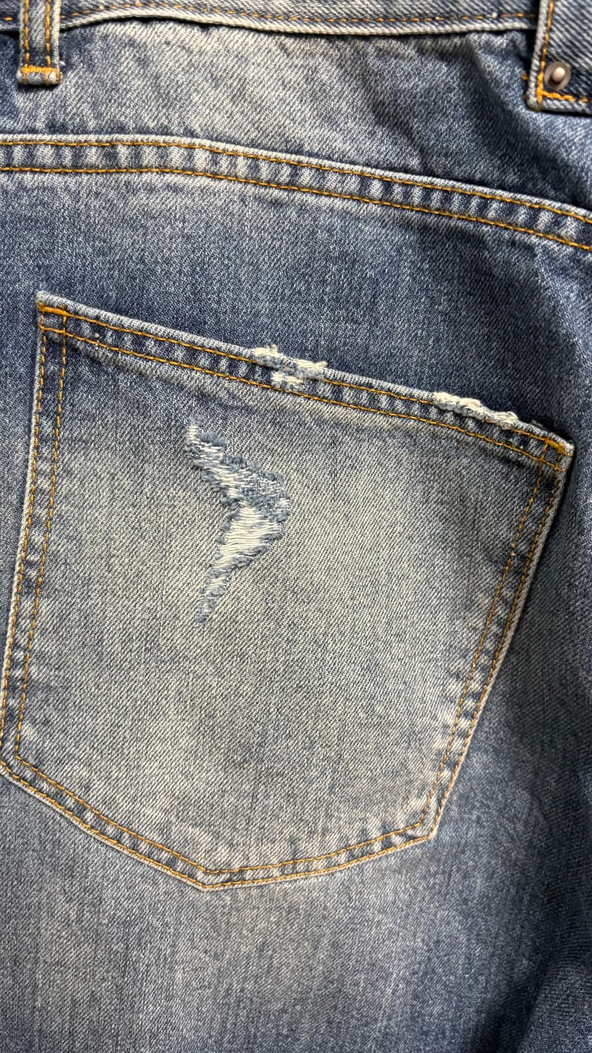 메종미네드 WEB DAMAGE LONG DENIM PANTS M/BLUE 상품이미지8