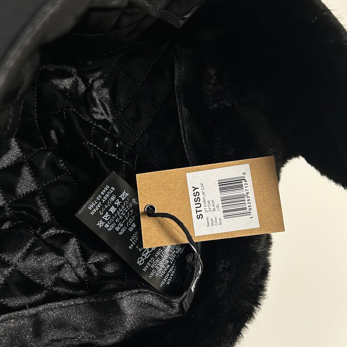 L/XL 스투시 데님티어스 이어플랩 캡 블랙 상품이미지2