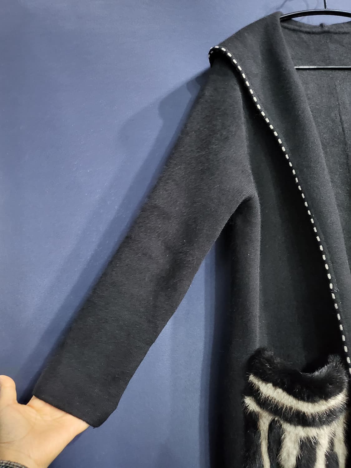 포켓 밍크 후드 가디건 상품이미지3