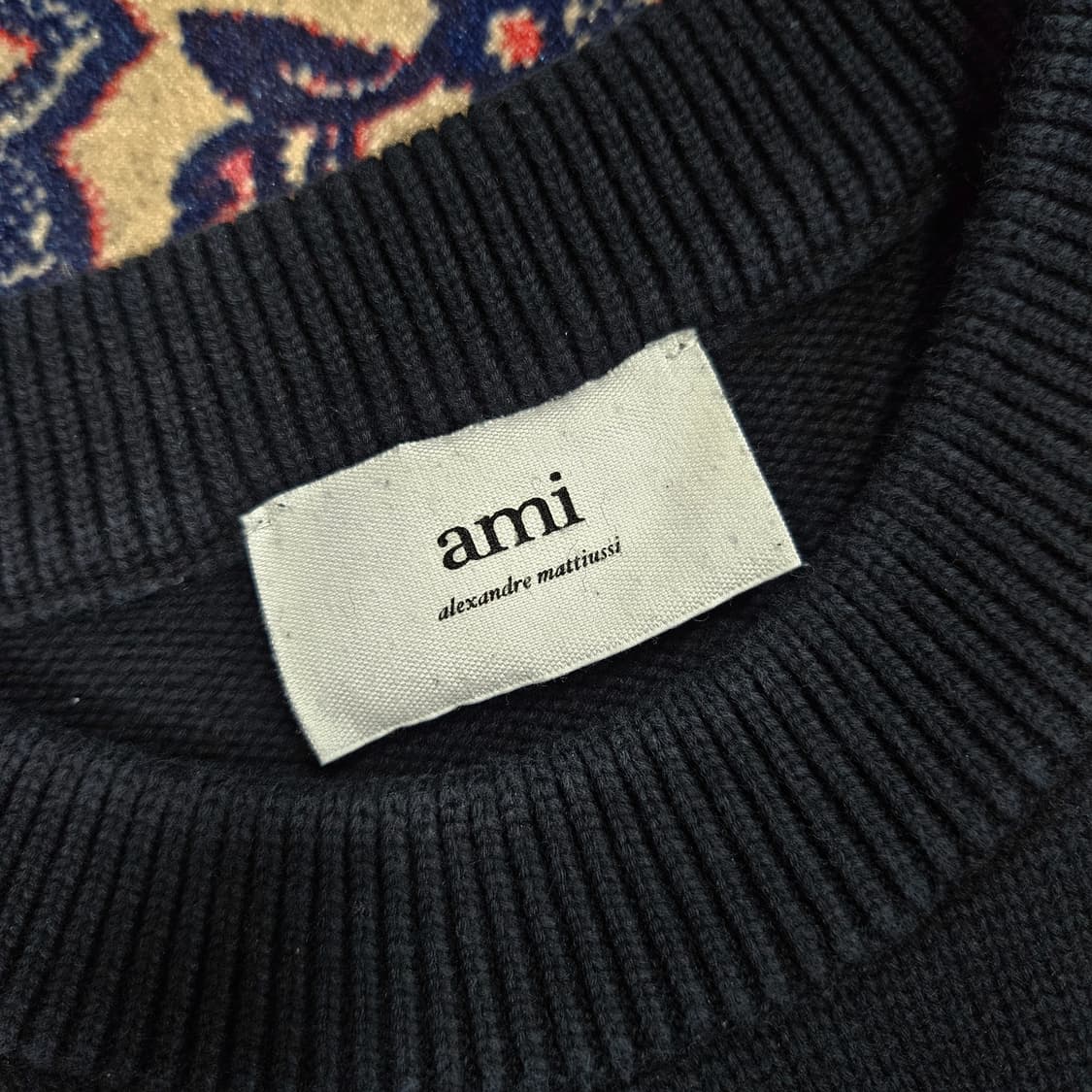 아미(AMI) 22ss 빅 하트 로고 루즈핏 스웨터 L size 상품이미지5