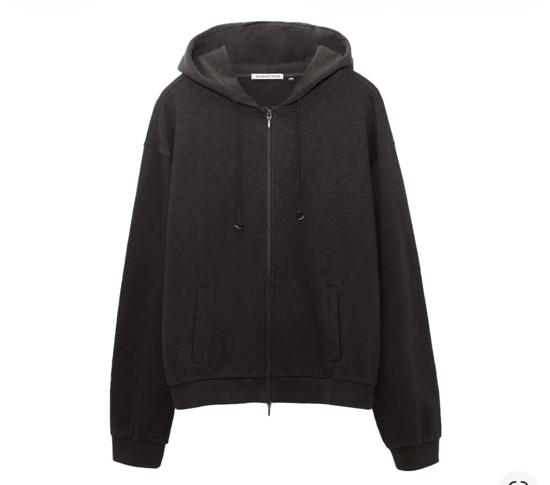 폴리테루 휴먼인덱스 휴먼 슬럽 싱글 집 후디 브라운 상품이미지1