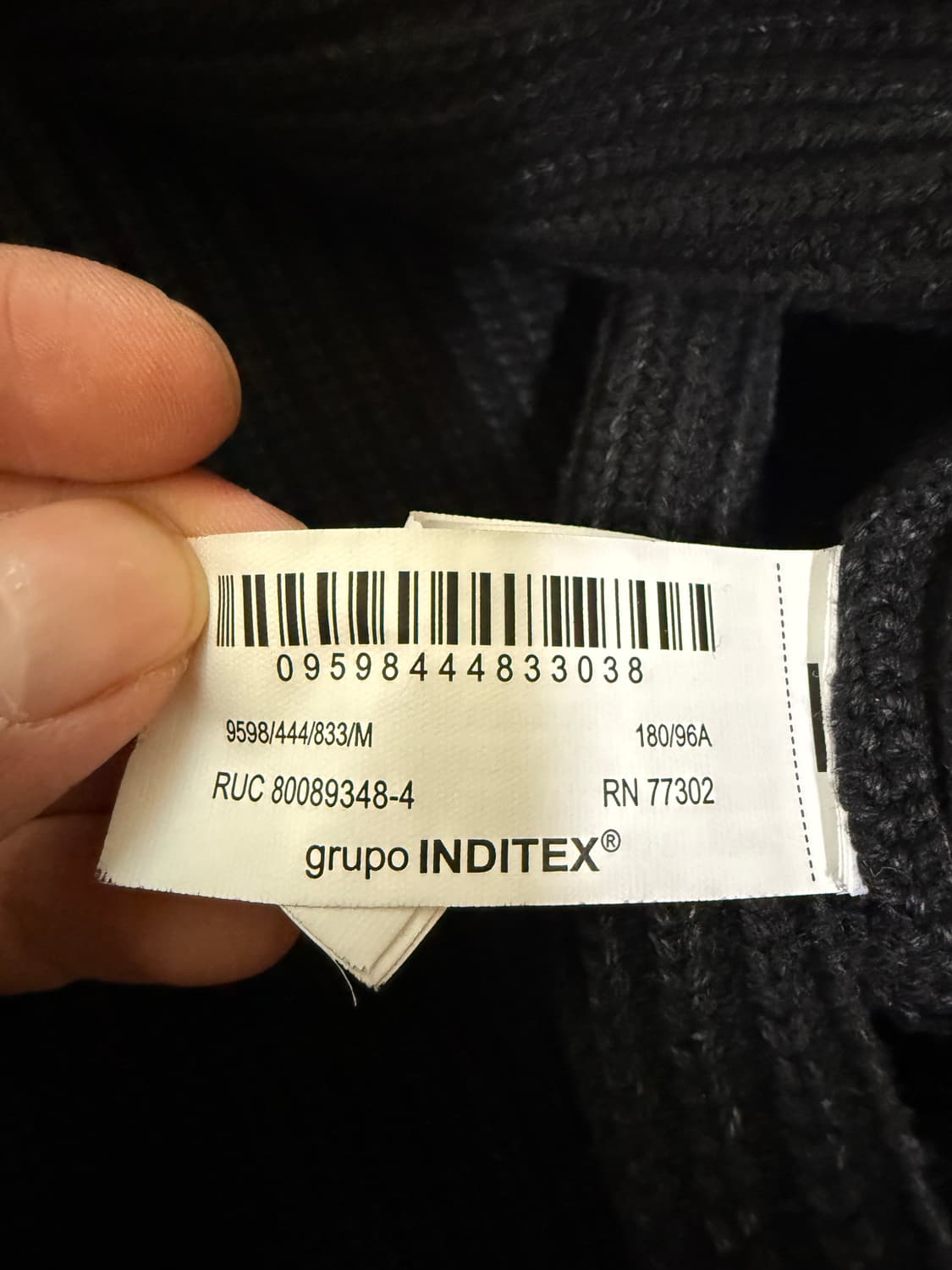 자라 투웨이 지퍼 집업 니트 워시드블랙 85000원 상품이미지2