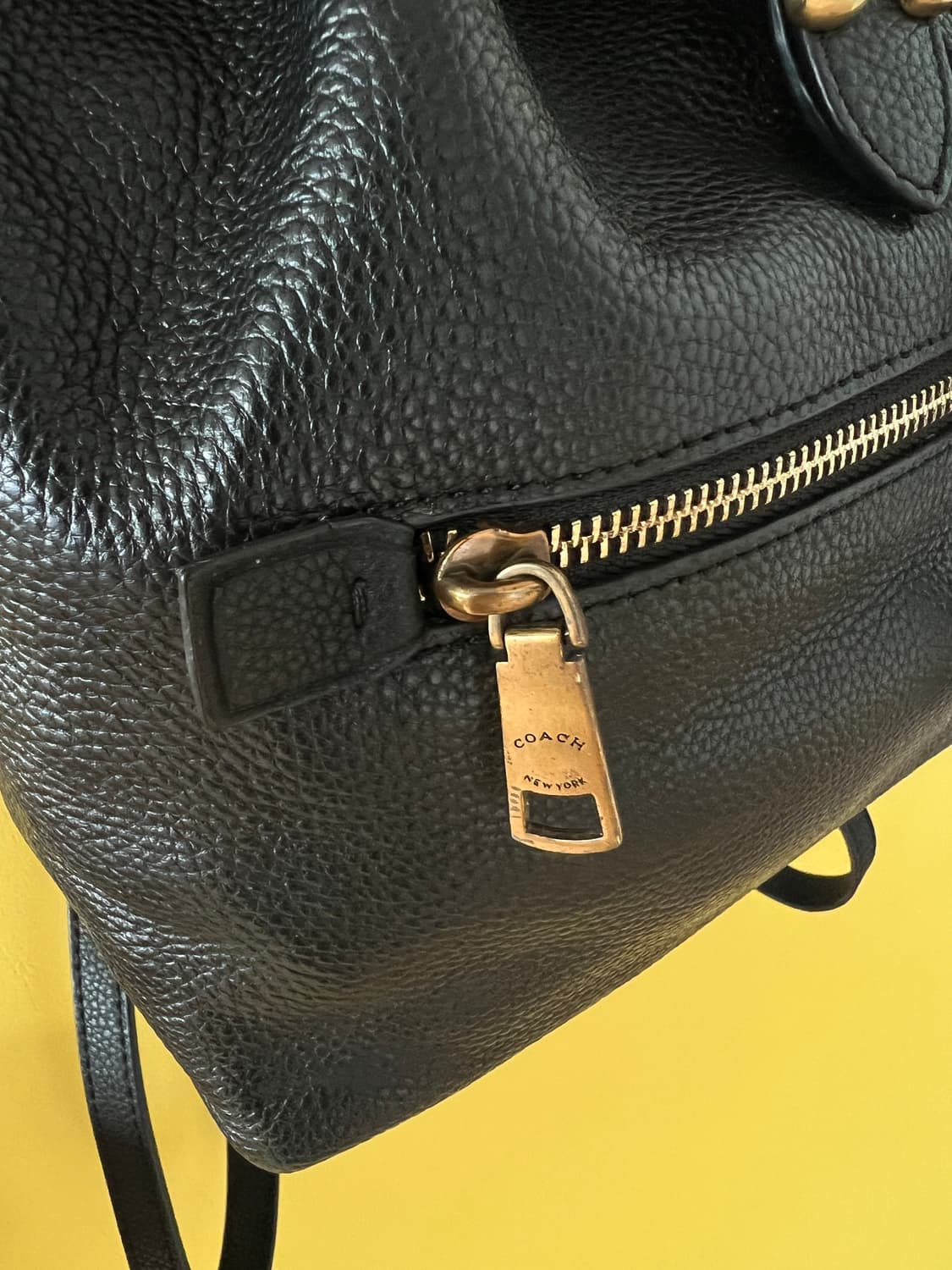 코치 블랙 그레인 레더 백팩 상품이미지3