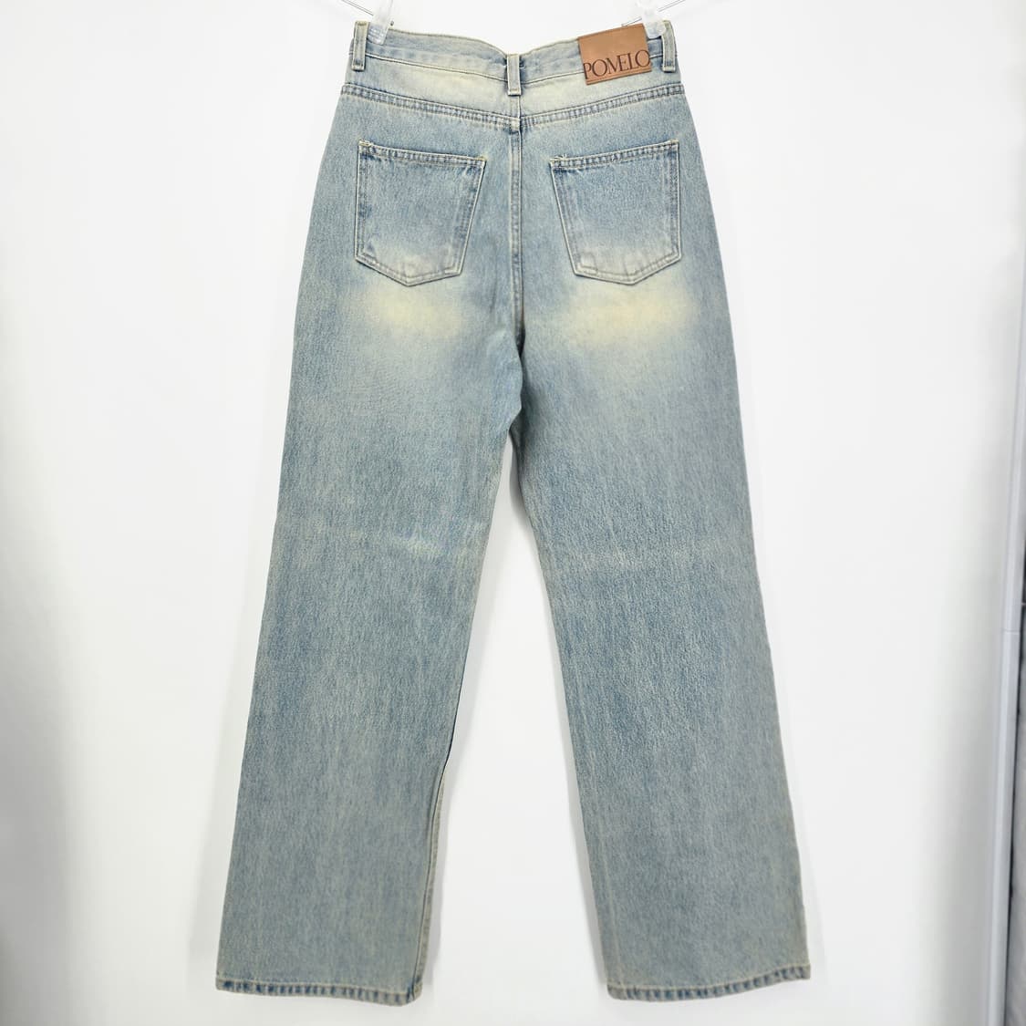 Pomelo 워싱 데님 와이드 팬츠 27 상품이미지7