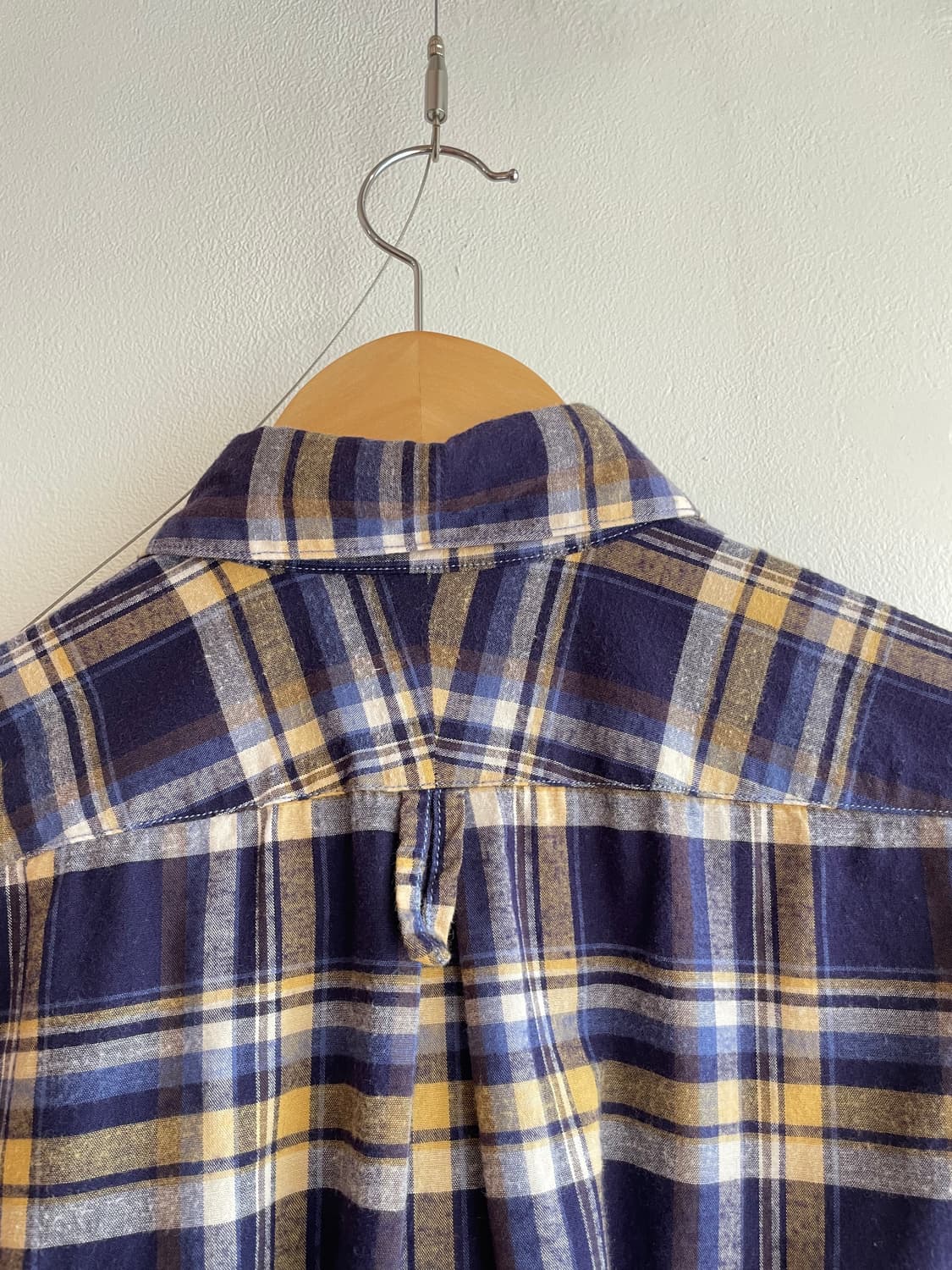 하버색 체크 긴팔 셔츠 상품이미지6