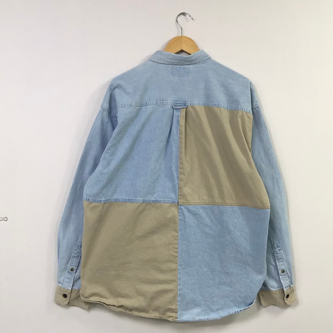 Xxl 폴로 데님 패치 워크 셔츠 상품이미지5