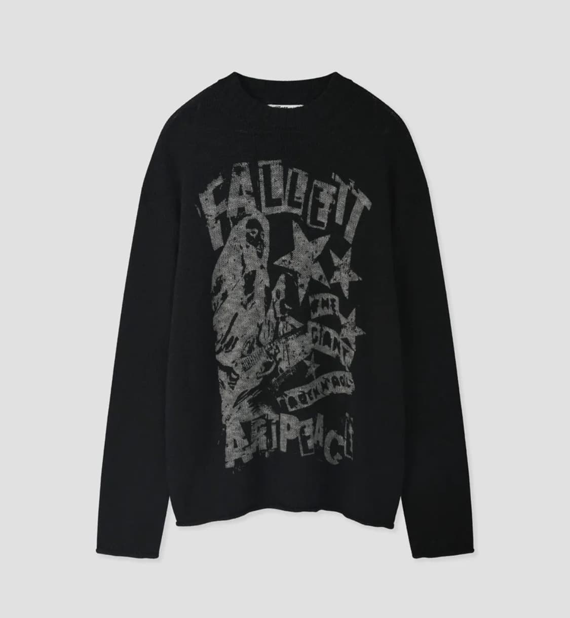 팔렛 락 밴드 니트 블랙 상품이미지1