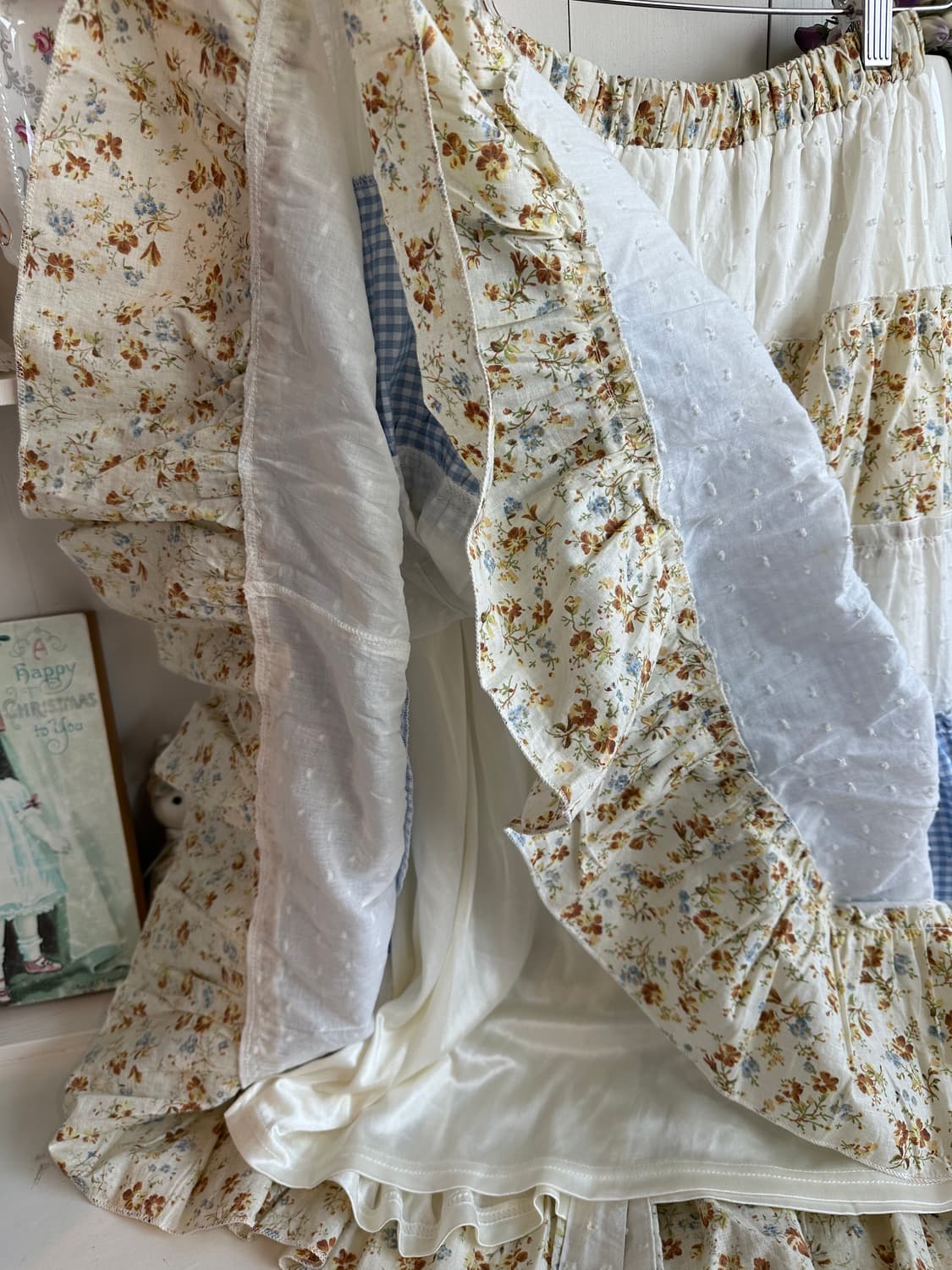 패치워크 롱 스커트 상품이미지5