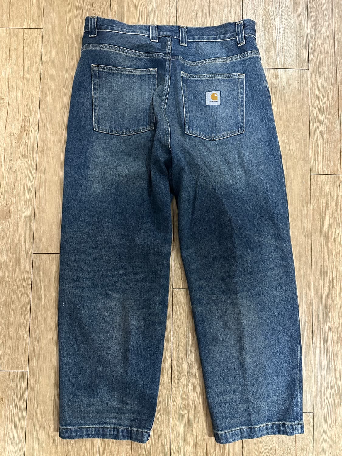 칼하트 브랜든 팬츠 스미스 블루 원 유즈드 워시 상품이미지3