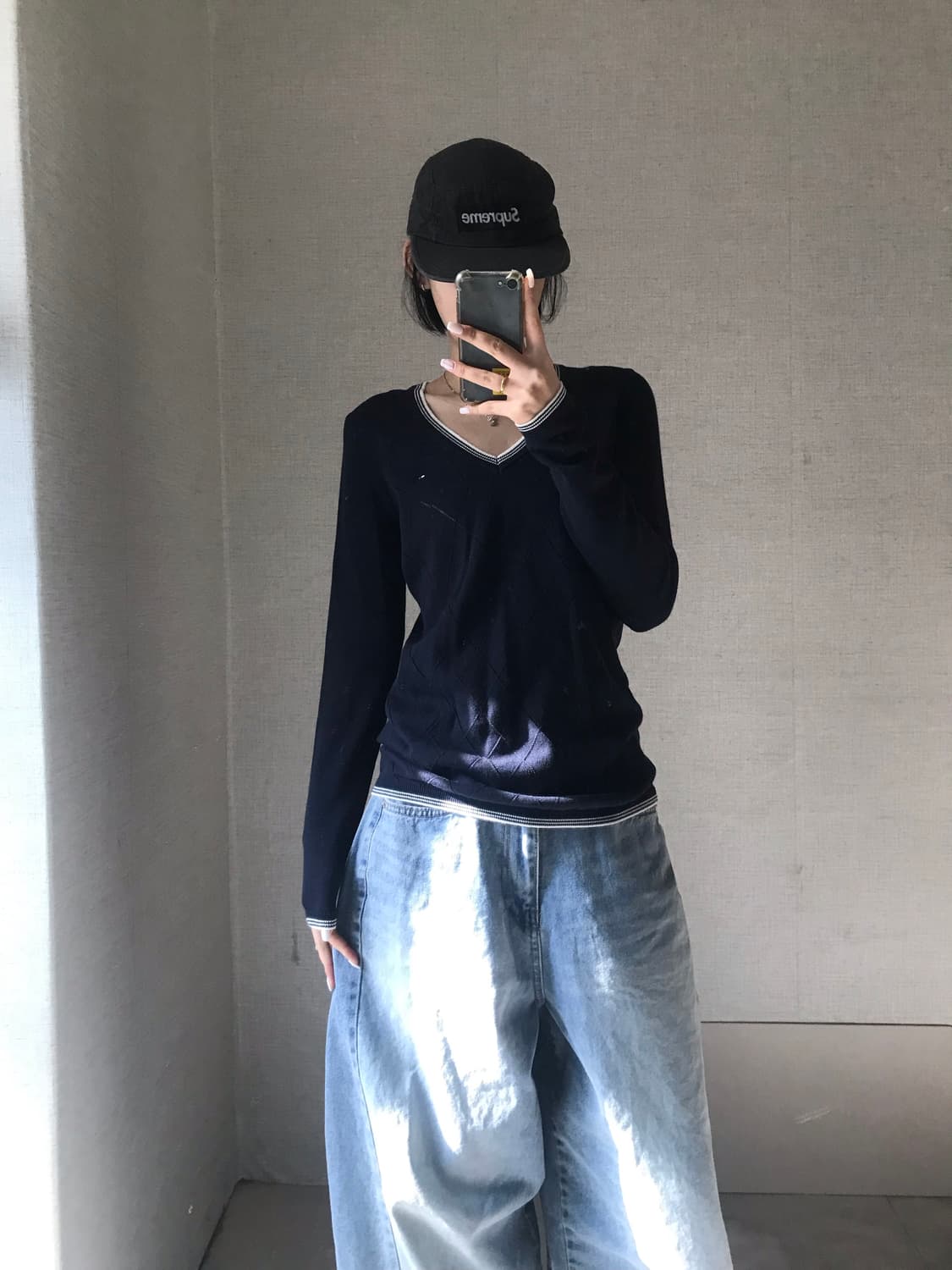 타미힐피거 네이비 슬림핏 니트 상품이미지4