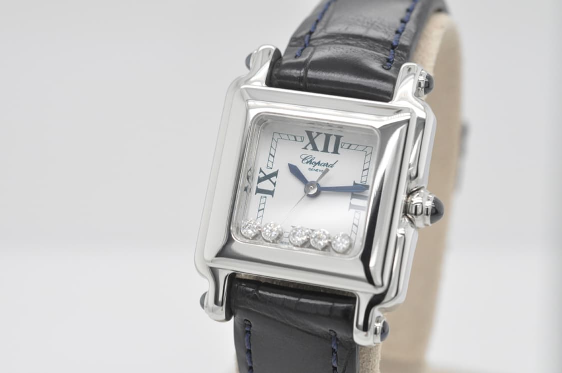 쇼파드 해피스포츠 무빙 다이아몬드 중고명품 손목시계 여성 천연악어가죽 상품이미지5