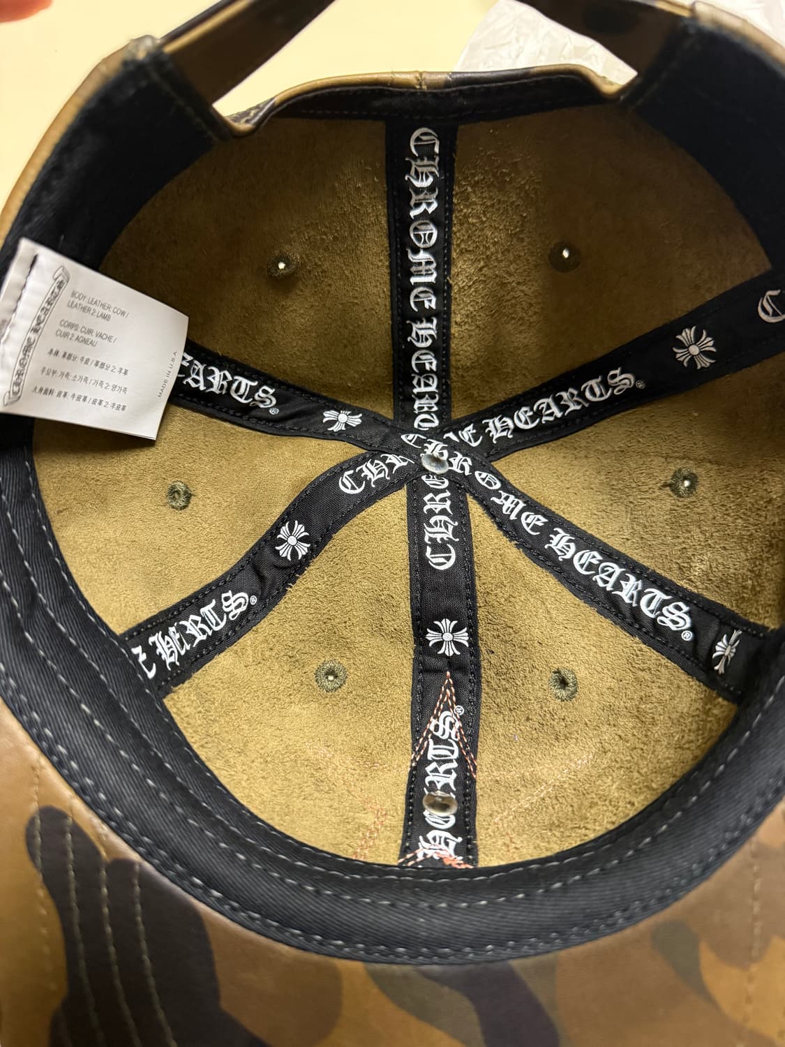 크롬하츠 정품 초레어 한정판 레더 캡 모자 새상품 상품이미지6