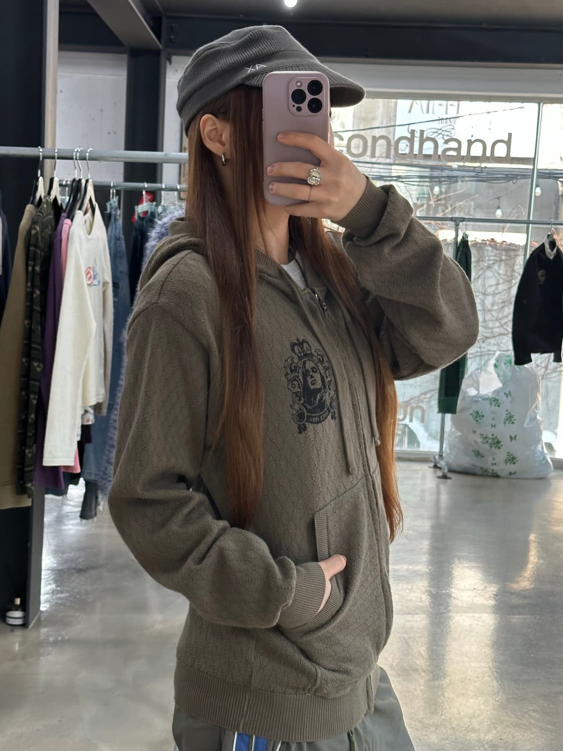 히스테릭글래머 히스걸 Genius Of Love 니트후드집업 상품이미지4