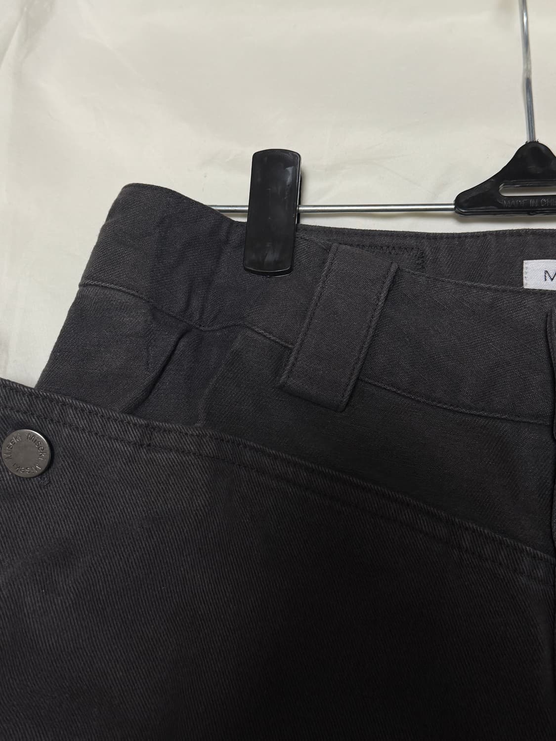 미세키서울 Flap layered wide pants charcoal 상품이미지9