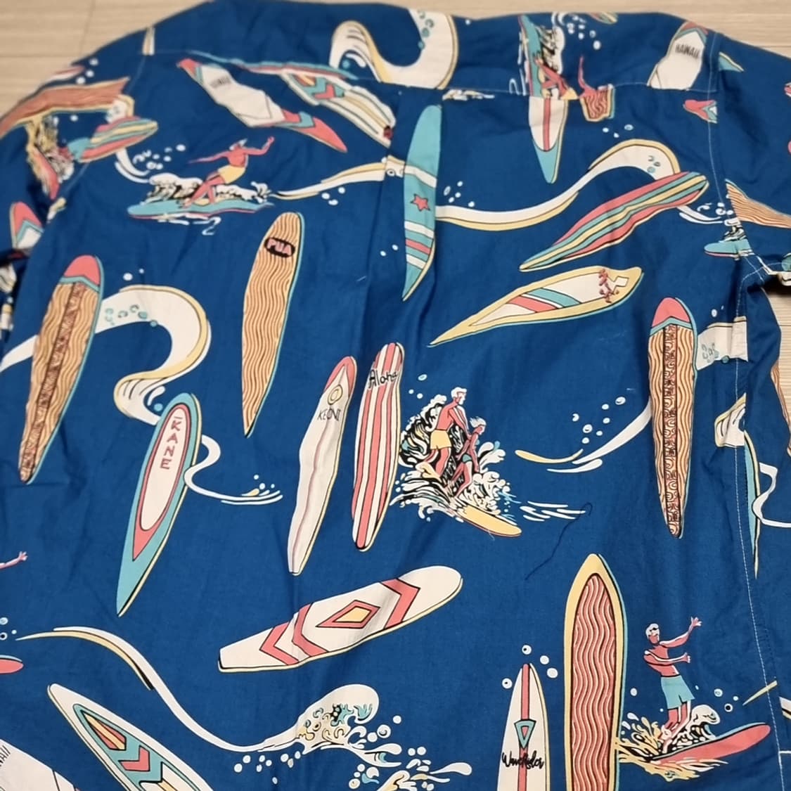 Cake Street 하와이안 반팔 셔츠 블루(100-105) 상품이미지6