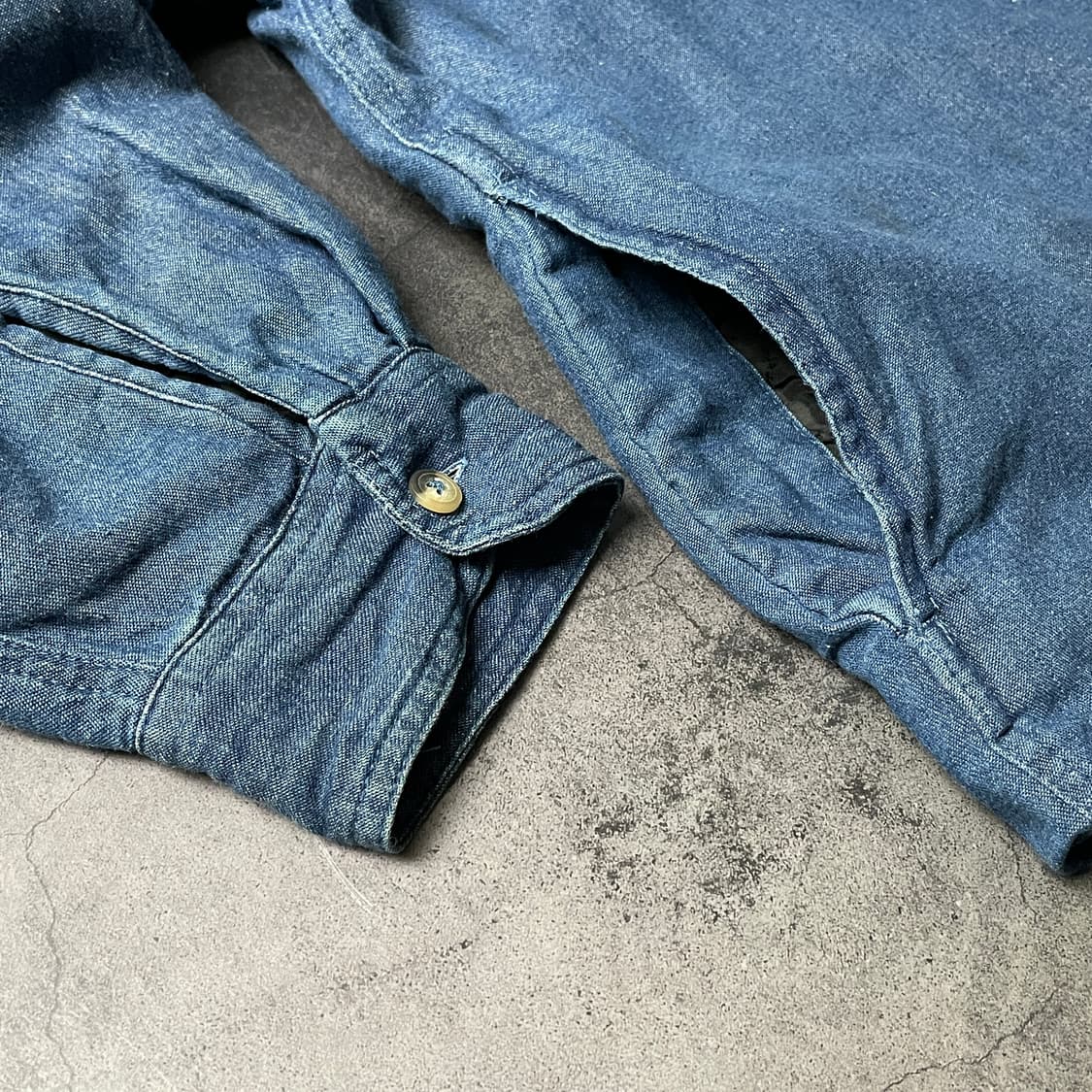 UNKNOWN 빈티지 셰르파안감 데님 셔츠자켓 A00443 상품이미지5