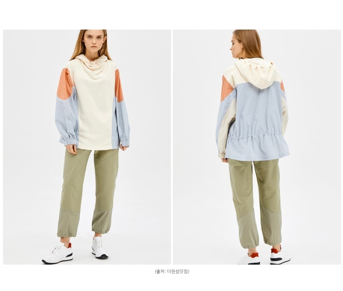 시스템 컬러 블록 후드 윈드브레이커 상품이미지1