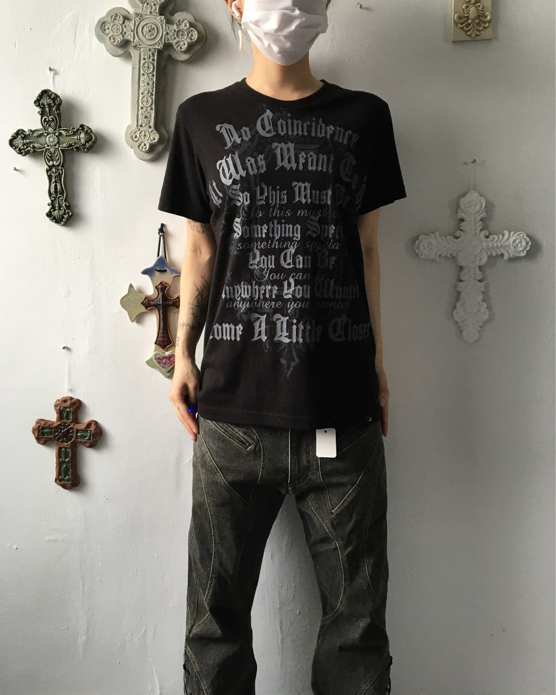 Lettering printing t shirt 상품이미지1