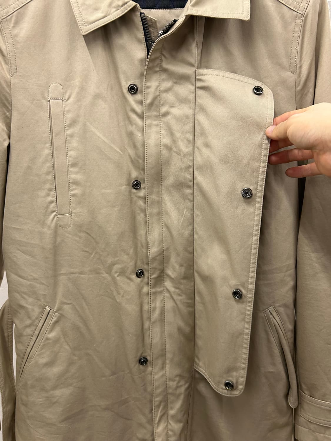 TONYWACK 아이보리 분리형 트렌치 코트 상품이미지5