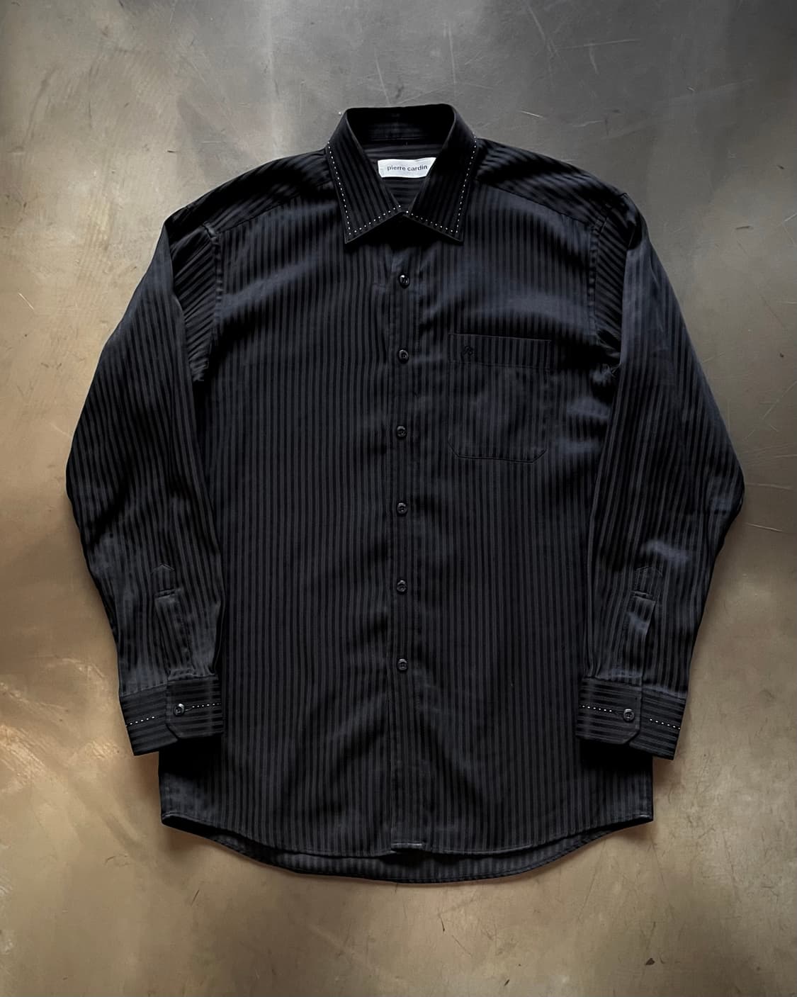 80-90s Pierre Cardin Black Stripe Shirt 상품이미지4
