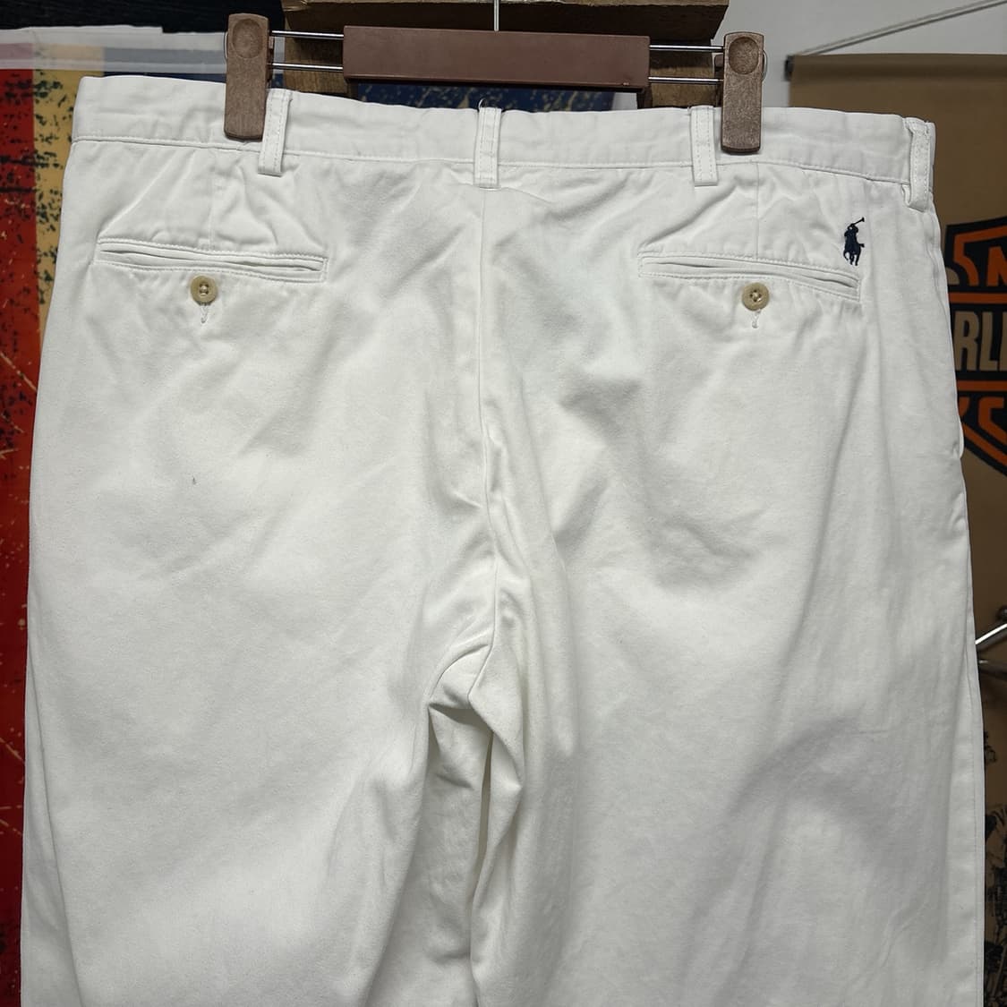 90s 폴로 랄프로렌 클래식 화이트 코튼 치노팬츠 포니자수 N761 상품이미지6