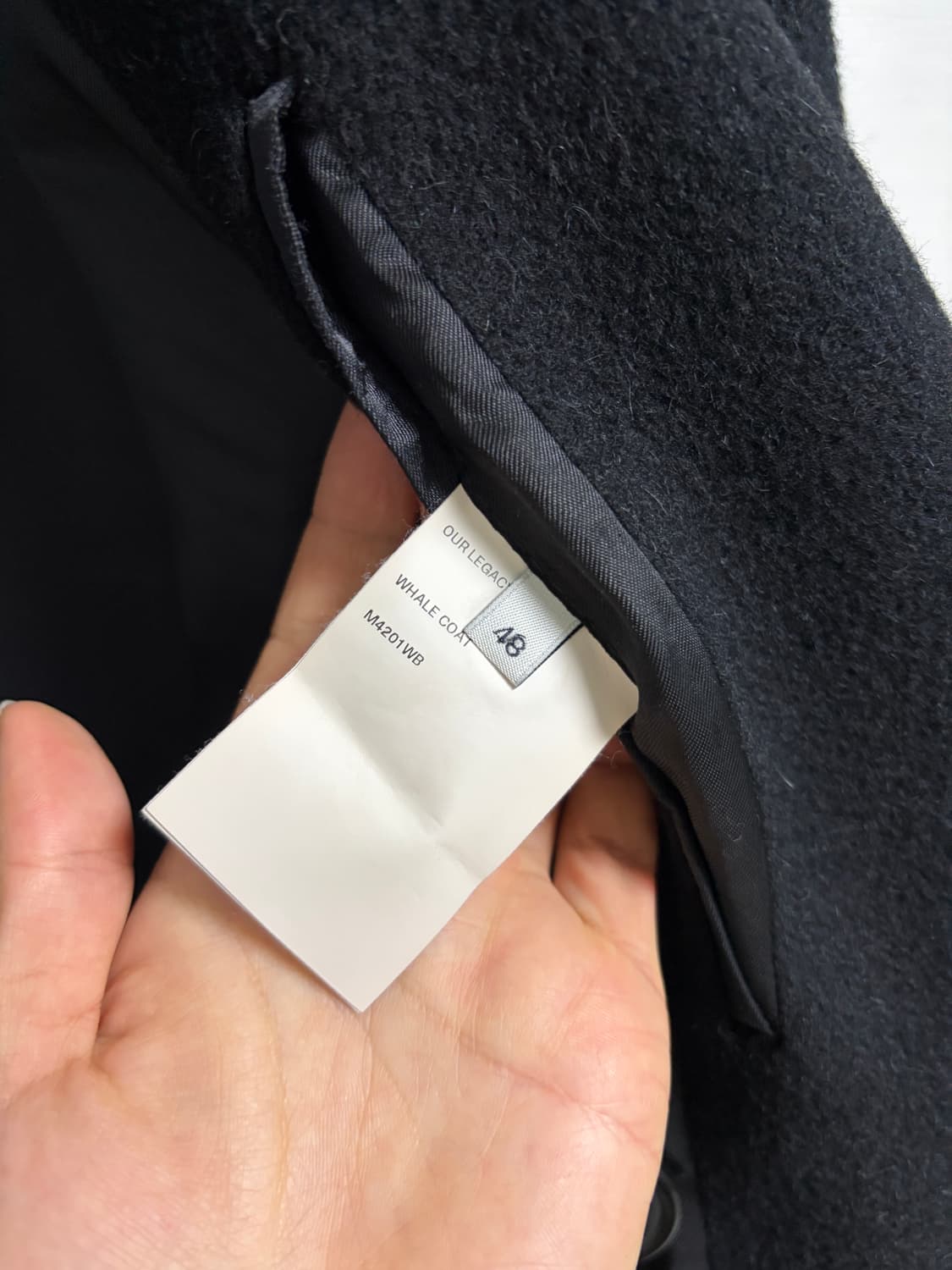아워레가시 웨일코트 블랙 48사이즈 판매 상품이미지5