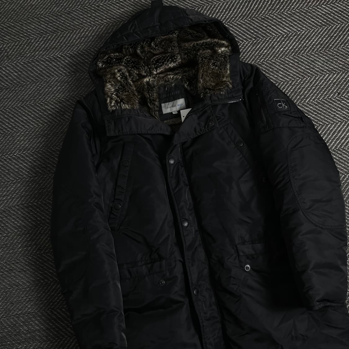 00s 캘빈클라인 아카이브 N3B 이너 퍼 다운 패딩 점퍼y 3538 상품이미지1