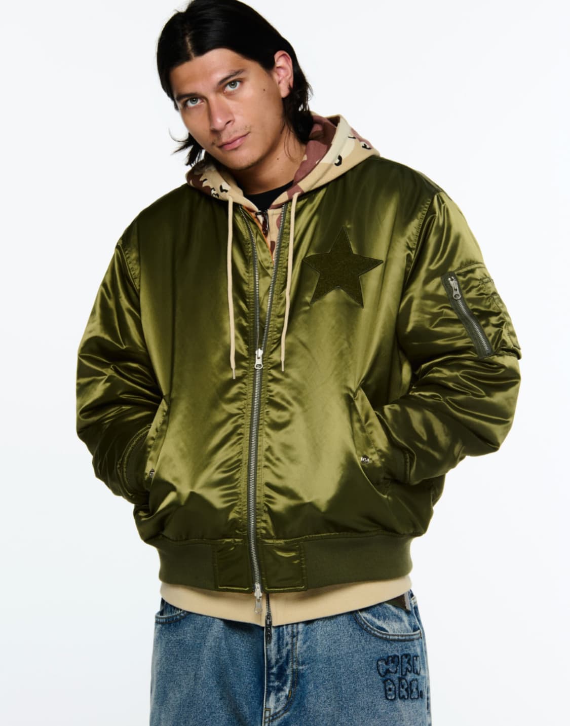 위캔더스 플라이 자켓 항공 점퍼 카키 XL 상품이미지1