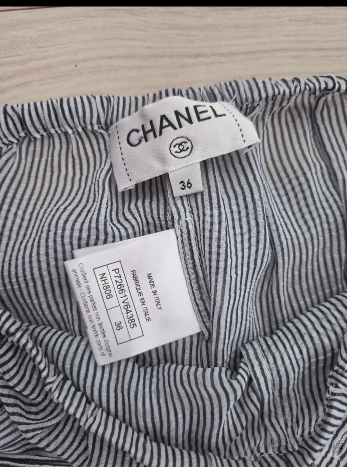 Chanel 샤넬 홀실크100% 22SS 와이드팬츠 상품이미지2