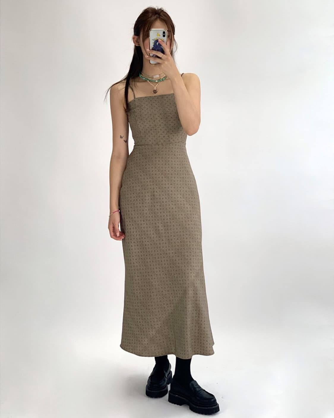 루루서울 하운드투스 체크 뷔스티에 원피스 상품이미지1