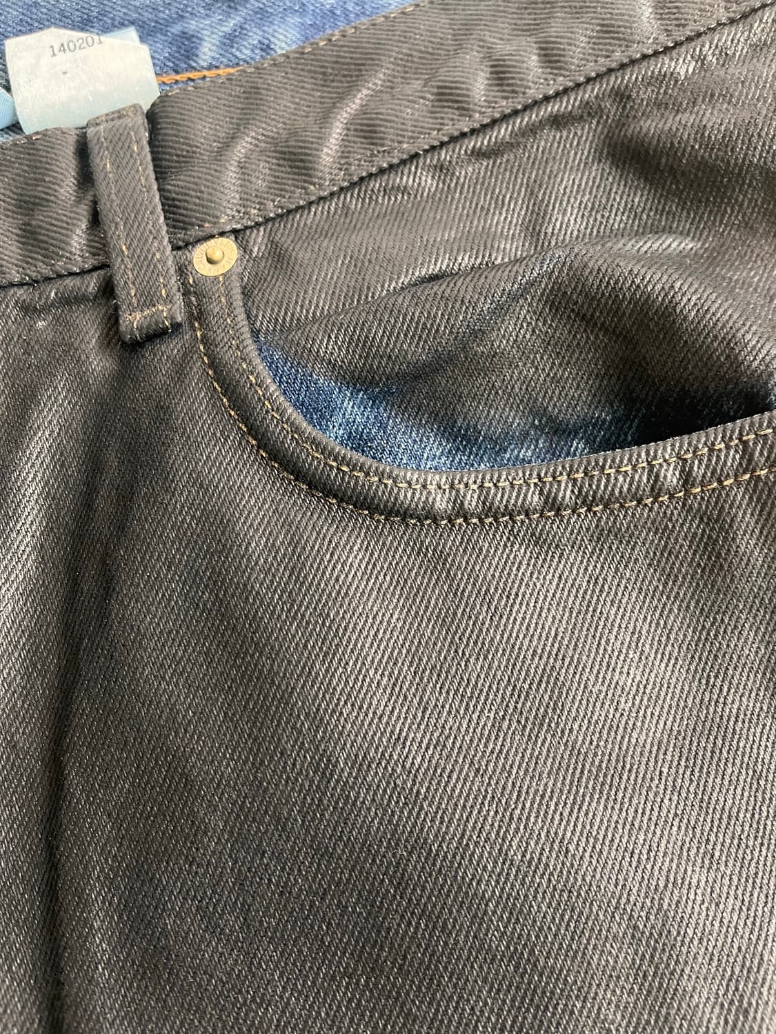 90s 캘빈 클라인 진스 블랙 코팅진 상품이미지5