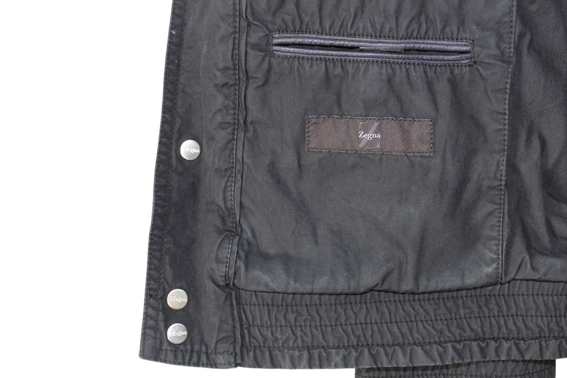 에르메네질도제냐 레더 트리밍 자켓 상품이미지4