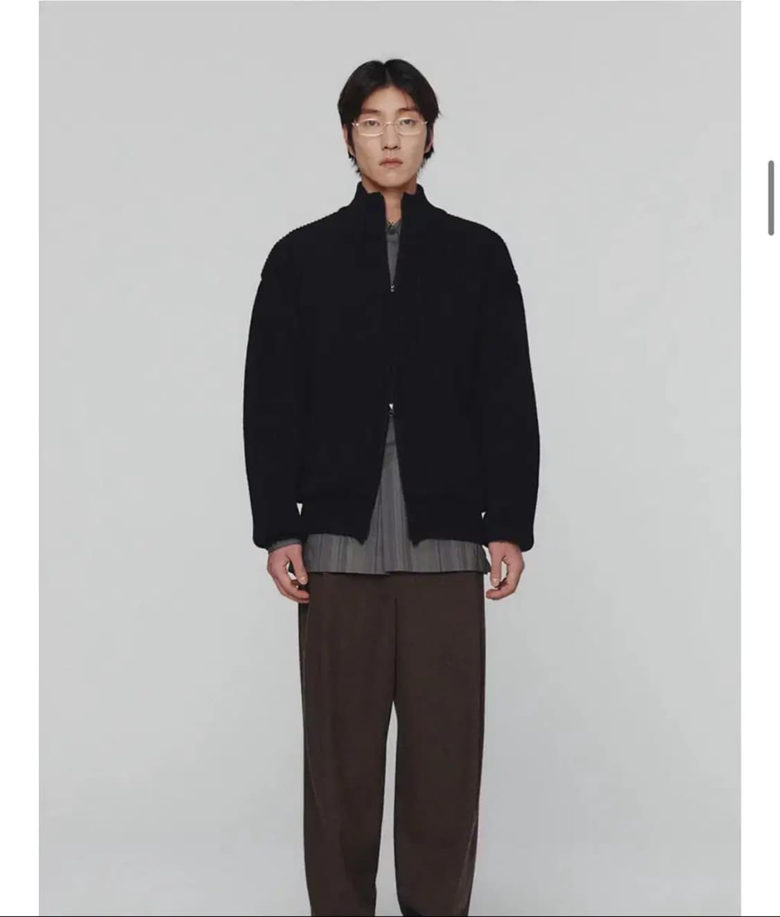 (L) 아모멘토 풀 니들 블루종 블랙 상품이미지2