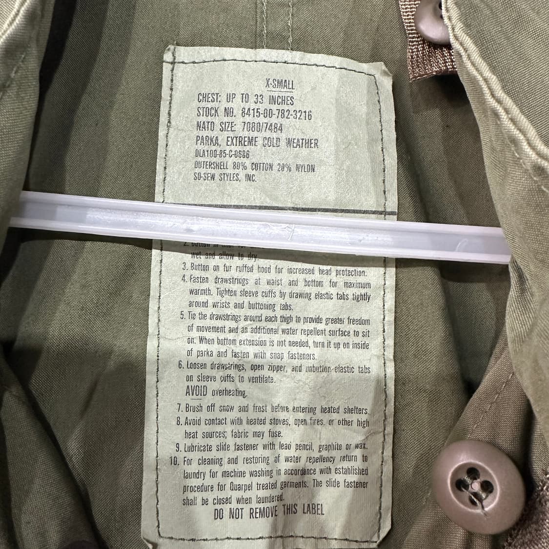 미군 피쉬테일 개파카 M65 XS 상품이미지4