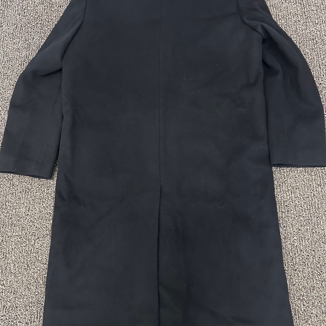 인사일런스 남성 싱글 울 캐시미어 롱코트 블랙 M 상품이미지7