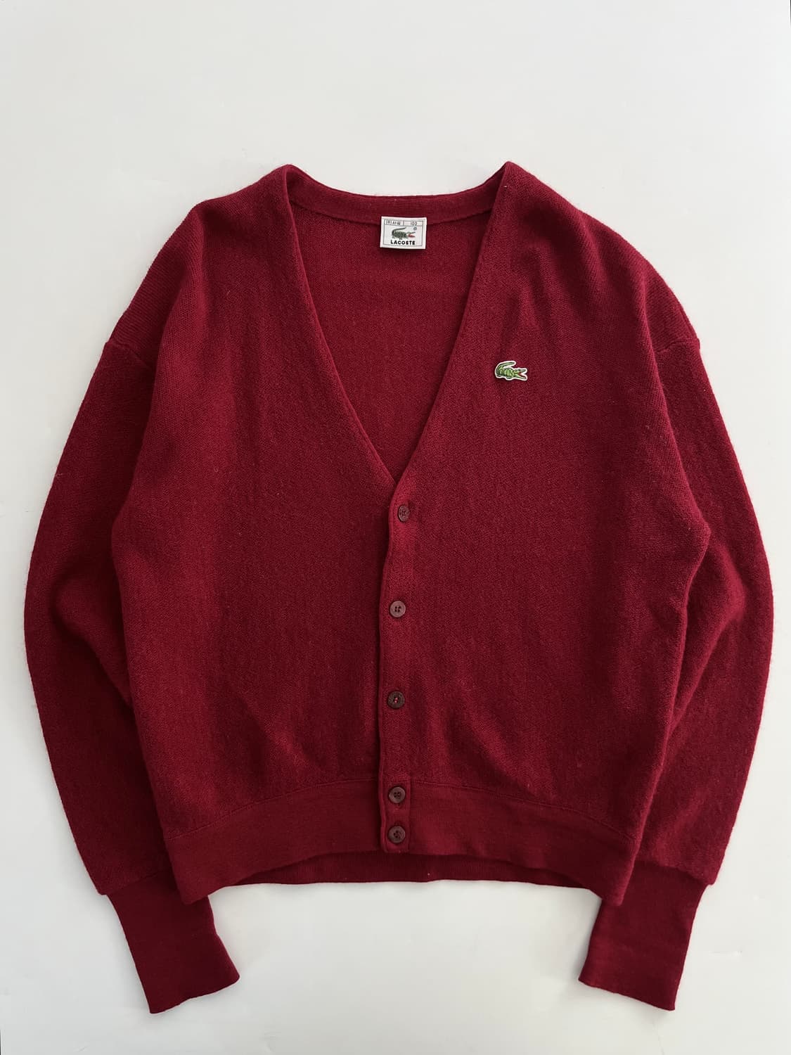 Lacoste 라코스테 레드컬러 울 가디건 상품이미지3