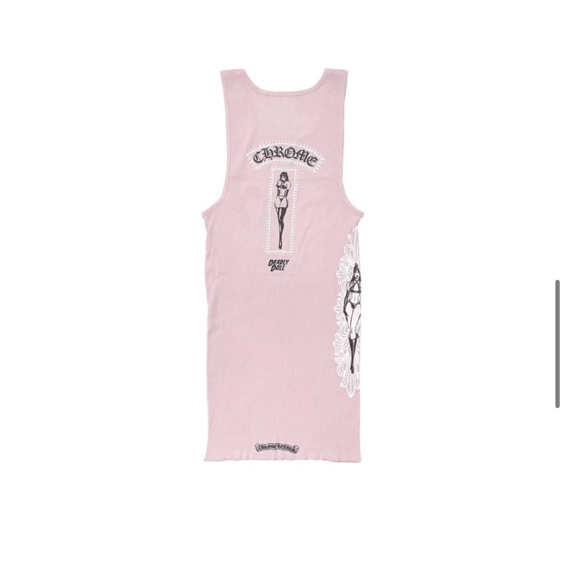 [새상품]크롬하츠 데들리 돌 립 아트 바젤 탱크 핑크 상품이미지2