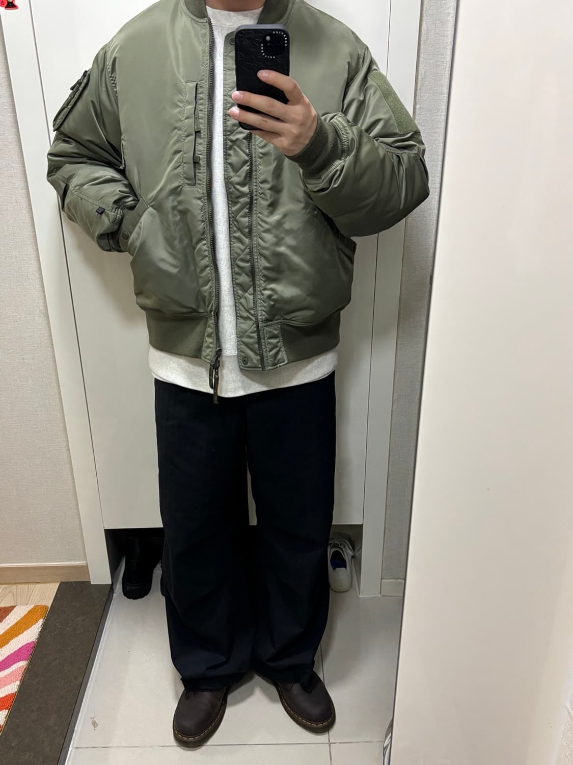 다이와피어39 테크 리버서블 MA-1 세이지 그린 L 상품이미지9