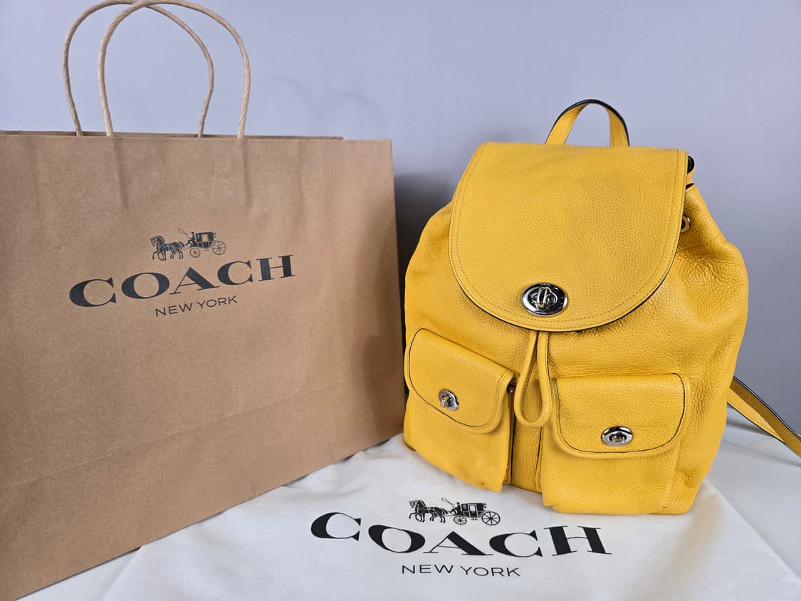 COACH 코치 레더 가죽 턴락 배낭 백팩 가방 정품 상품이미지1