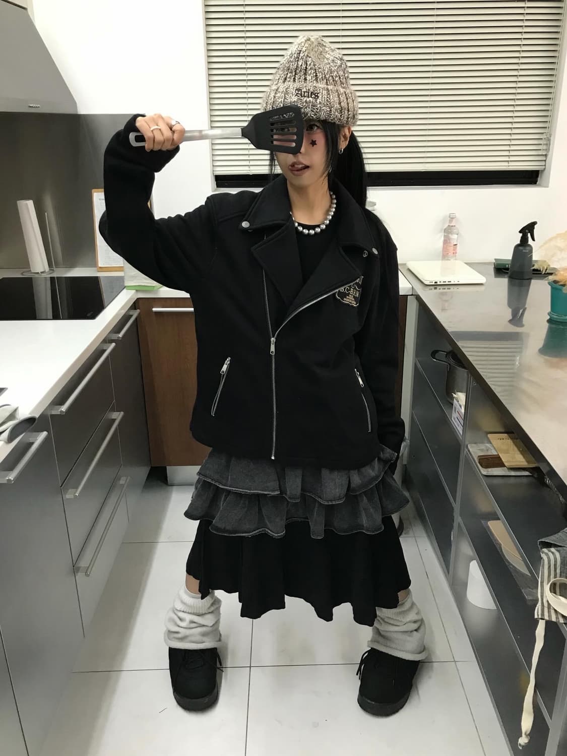 Vanson Skull Embroidery Cotton Rider JK 상품이미지5