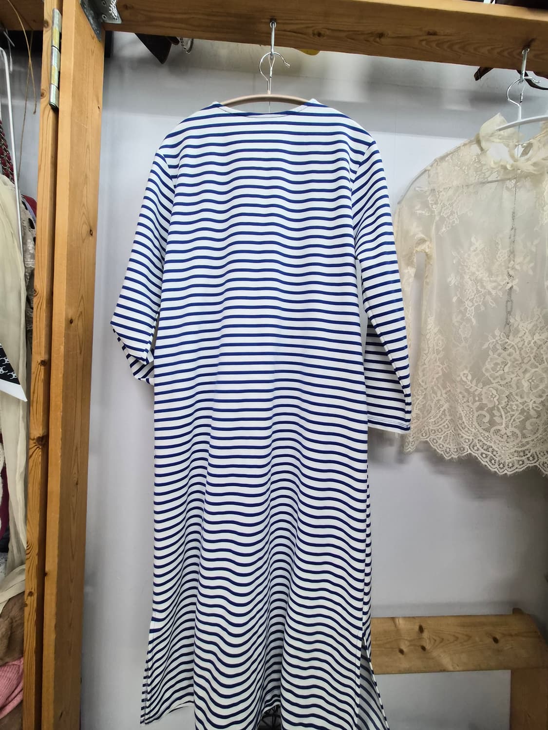 랑자머 스트라이프 이지 프릴 원피스 상품이미지9