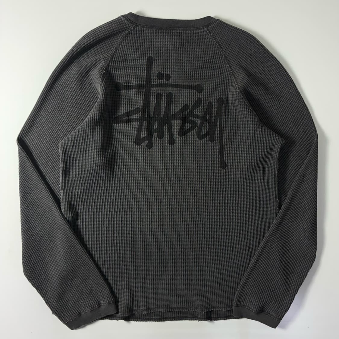 Stussy  스투시 래글런 써멀 롱슬리브 크루 워시드 니트  상품이미지1