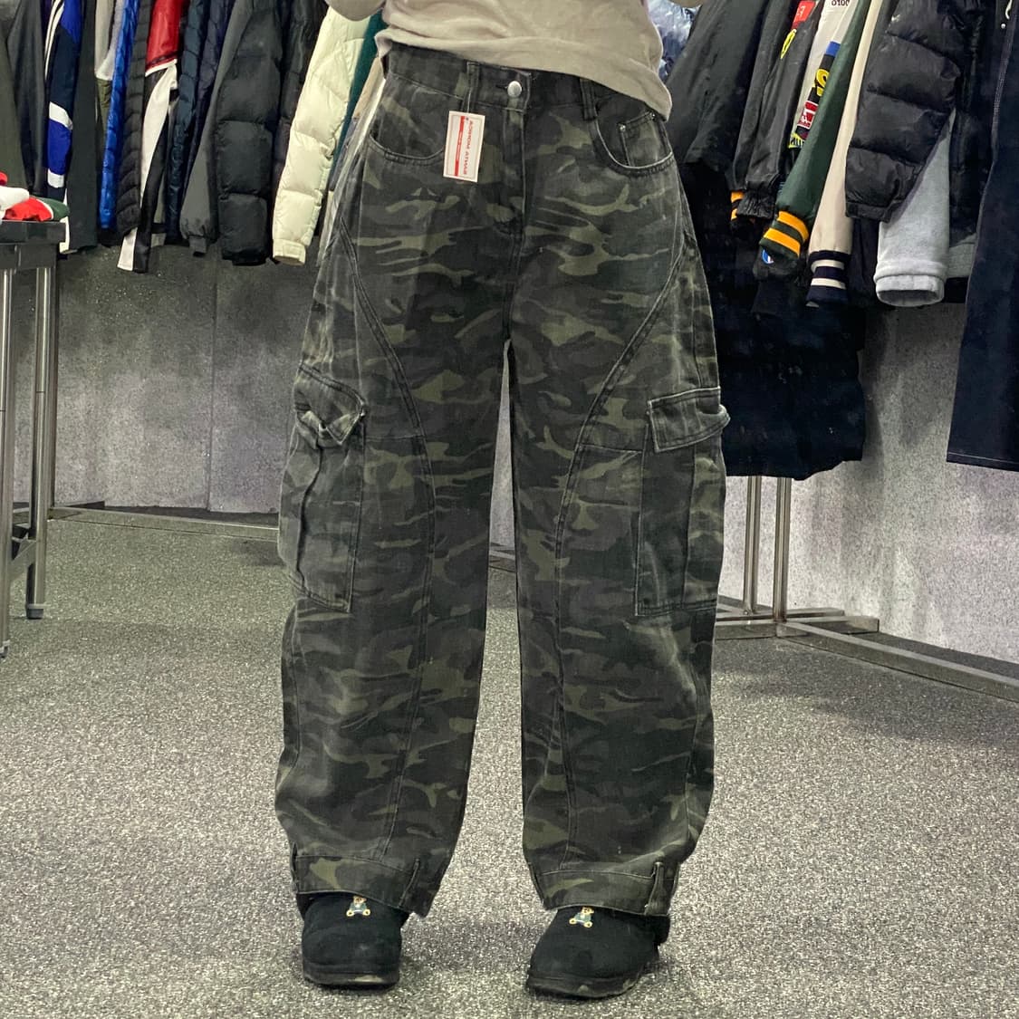 빈티지 밀리터리 와이드 카고 팬츠 B3768 상품이미지1
