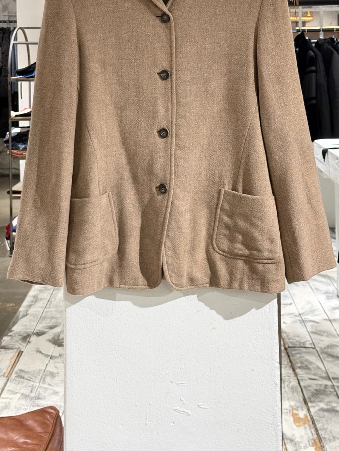 질샌더 브라운 캐시미어 투 포켓 블레이저 자켓 상품이미지5