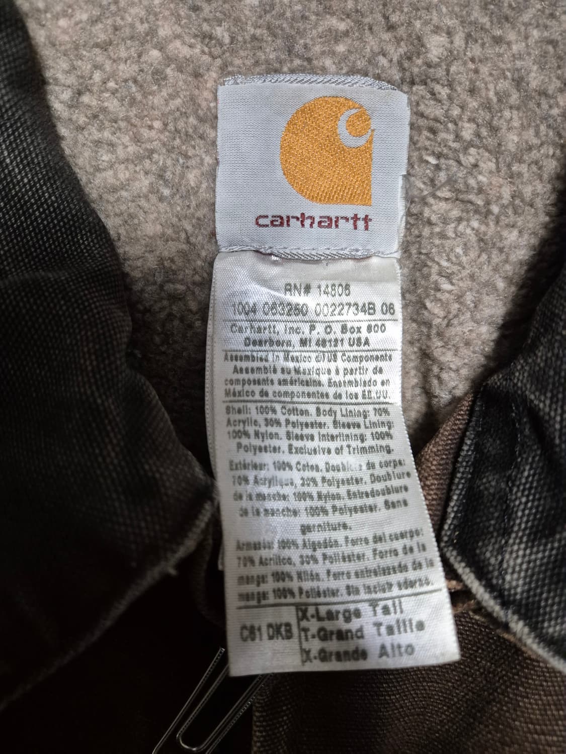 빈티지 칼하트 c61 다크브라운 자켓 상품이미지3