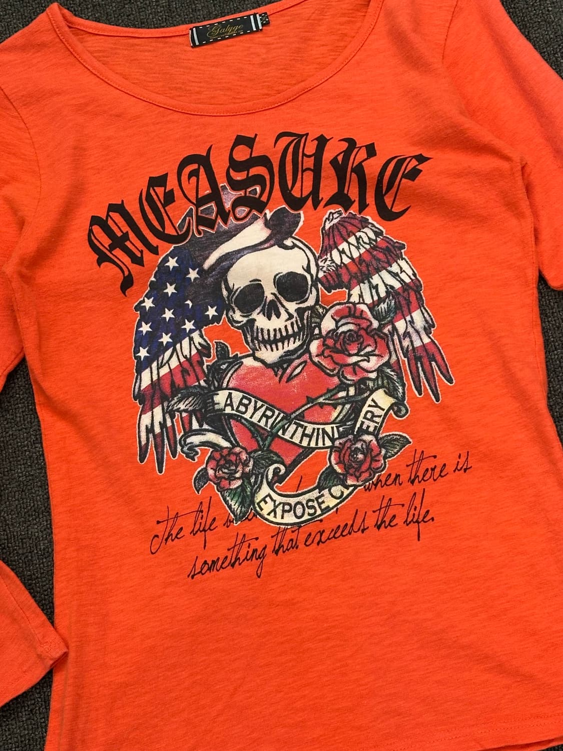 L)Japanese vintage y2k 스컬 프린팅 롱슬리브 상품이미지2