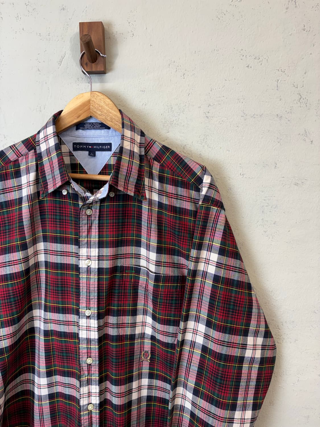 타미힐피거 월계 로고 빈티지 체크 셔츠 상품이미지2