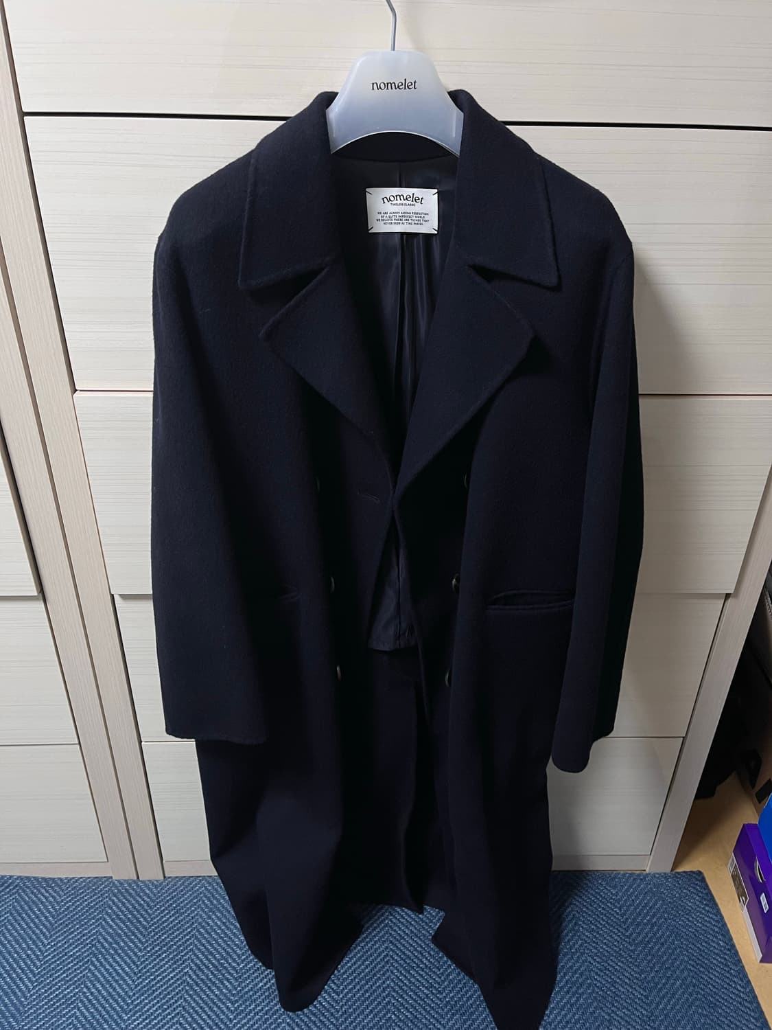노멜렛 아이리스 더블 핸드메이드 코트 다크 네이비 2 사이즈 상품이미지4