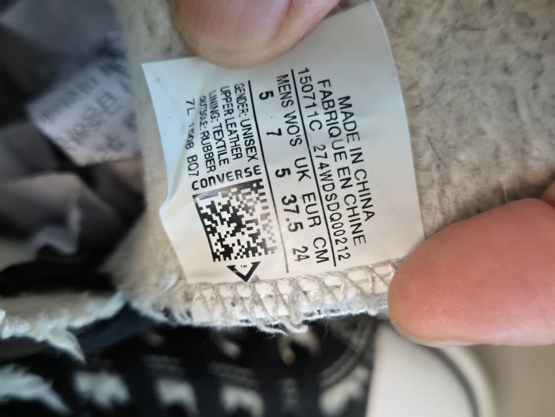 컨버스 올스타 척테일러 하이 가죽 시어링 양털 여자 240 상품이미지7